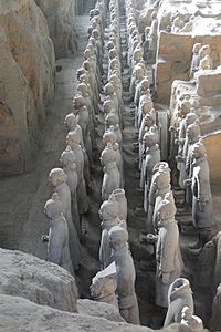 Terracotta worriors in Emperor Qins Mausoleum 3