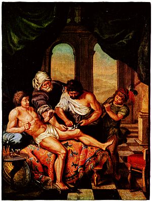 Archivo:Treatment of wound with lance grit