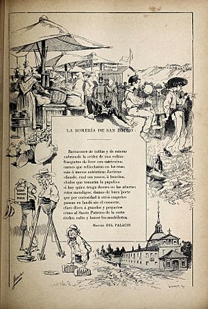 Archivo:1894-05-12, Blanco y Negro, La romería de San Isidro, Manuel del Palacio, Mecachis