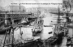 Archivo:29-Brest-Port militaire-Arrivée du Croiseur Duguay-Trouin-1901