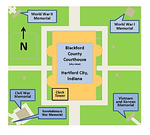 Archivo:Blackford County Courthouse grounds diagram