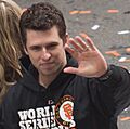 Buster Posey 2012 World Series Victory Parade (cropped1)