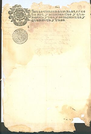 Archivo:Ejemplar de papel sellado de Escribania Publica de la Real Audiencia de Quito - AHG
