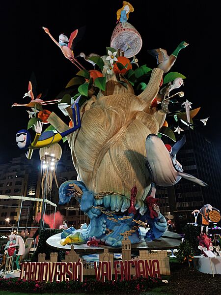Falla d'Ayuntament 2023 noche