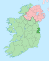 Island of Ireland location map Dublin