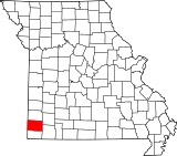 Map of Missouri highlighting Newton County.svg