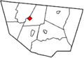 Map of Sullivan County Pennsylvania Highlighting Forksville
