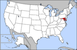 Archivo:Map of USA highlighting Maryland