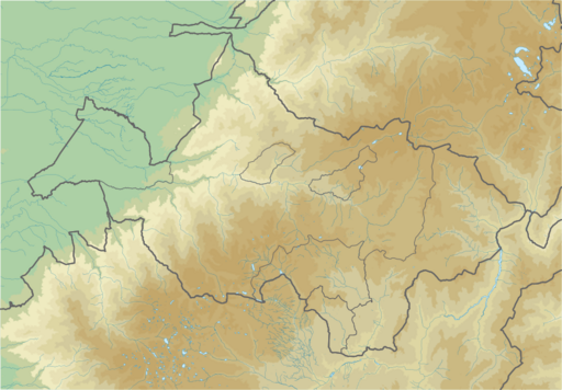 Mapa físico de localización Cañar