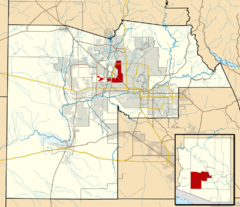 Maricopa County Incorporated and Planning areas Glendale highlighted.svg