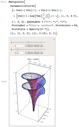 Archivo:Mathematica dinis surface