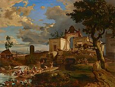 Paesaggio con Corzo d’Acqua (La Garita de la Viga) - c.1860 - Eugenio Landesio