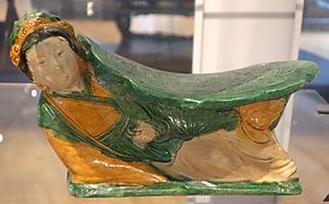 Archivo:Pillow, China, Jin dynasty, 1115-1234, glazed earthenware - Royal Ontario Museum - DSC04261