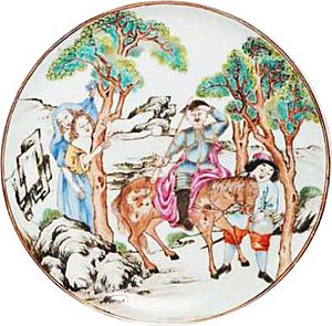 Archivo:Prato de porcelana chinesa com D. Quixote e Sancho Pança