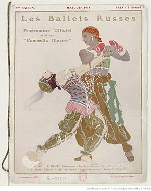 Programa oficial de los Ballets Rusos, mayo-junio 1914.