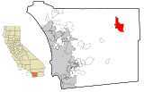 San Diego County California Incorporated and Unincorporated areas Borrego Springs Highlighted.svg