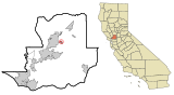 Solano County California Incorporated and Unincorporated areas Elmira Highlighted.svg