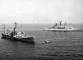USS Liberty (AGTR-5) with USS Little Rock (CLG-4) 1967