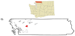 Whatcom County Washington Incorporated and Unincorporated areas Deming Highlighted.svg