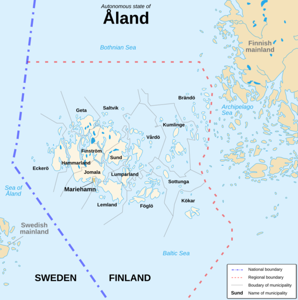 Åland Political Map-en