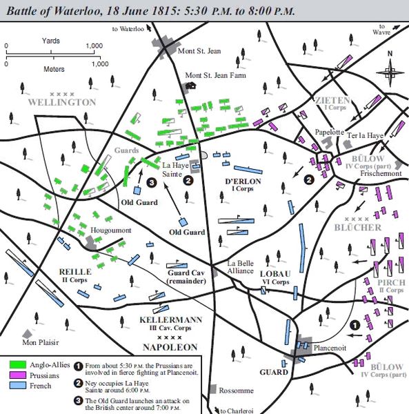 Battle of Waterloo map