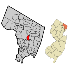 Bergen County New Jersey Incorporated and Unincorporated areas River Edge Highlighted.svg