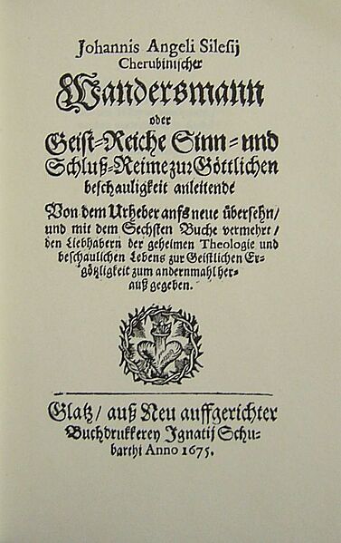 Cherubinischer Wandersmann-Titelkupfer