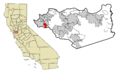 Contra Costa County California Incorporated and Unincorporated areas El Cerrito Highlighted