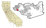 Contra Costa County California Incorporated and Unincorporated areas El Cerrito Highlighted.svg
