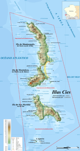 Illas Cíes Topographic Map en (with shadows).png