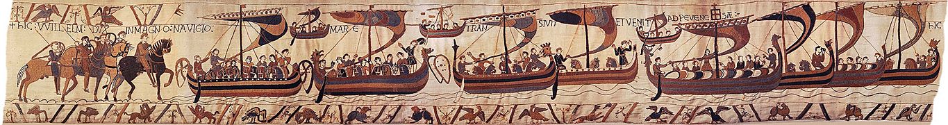 Invasion fleet on Bayeux Tapestry
