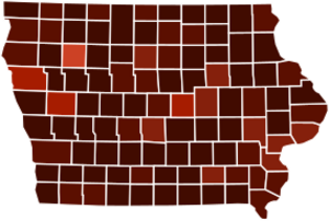 Archivo:Iowa counties by race