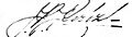 Juan Bautista Pérez signature