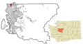 King County Washington Incorporated and Unincorporated areas Lake Forest Park Highlighted