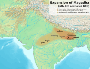 Archivo:Magadha Expansion (6th-4th centuries BCE)