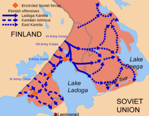 Archivo:Map of Finnish operations in Karelia in 1941
