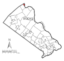 Map of Riegelsville, Bucks County, Pennsylvania Highlighted.png