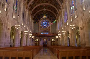 Archivo:Our Lady, Queen of the Most Holy Rosary Cathedral (Toledo, Ohio) - rear of the nave