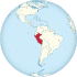 Peru on the globe (Peru centered).svg