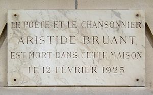 Archivo:Plaque Aristide Bruant, 17 rue Christiani, Paris 18