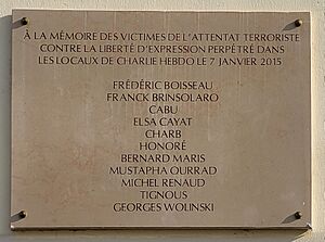 Archivo:Plaque Charlie Hebdo