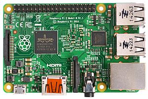 Archivo:Raspberry Pi 2 Model B v1.1 top new (bg cut out)