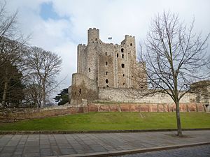 Archivo:Rochester Castle walls