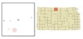 Smith County Kansas Incorporated and Unincorporated areas Gaylord Highlighted