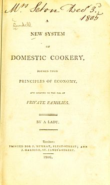 Title page of "A New System of Domestic Cookery", 1806 edition.jpg