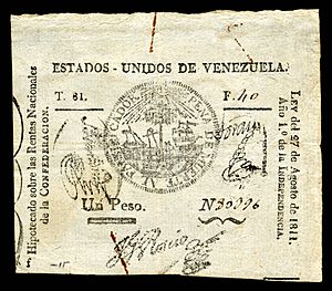 Archivo:VEN-4-United States of Venezuela (Treasury)-1 peso (1811, First Issue)