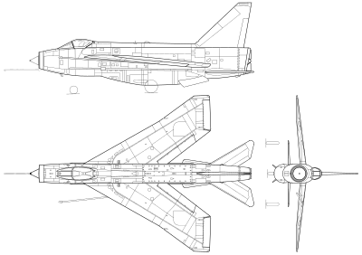 Archivo:BAC Lightning F Mk.6 silhouette no insignia
