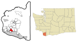 Clark County Washington Incorporated and Unincorporated areas Walnut Grove Highlighted.svg