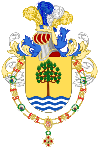 Archivo:Coat of Arms of Sebastián Piñera (Order of Isabella the Catholic)