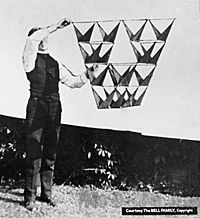 Archivo:Early design of a Tetrahedron kite cell, by Alexander Graham Bell
